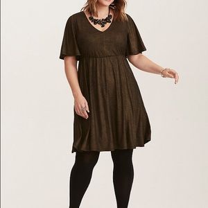 Torrid Black and Gold Shimmer dress (Size 2X)